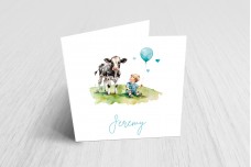 De jongen met een koetje